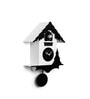 Clalet Black Wood Cuckoo Wall Clock