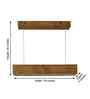 Clara 24 Brown Wooden LED Hanging Lamp