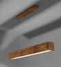 Clara 36 Brown Solid Wood Linear LED Hanging Light