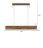 Clara 48 Brown Solid Wood Linear LED Hanging Light