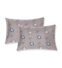 Blue Abstract 180 TC Polyester Double Size Bedsheet With 2 Pillow Covers