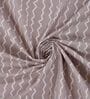Beige Abstract 180 TC Polyester Double Size Bedsheet With 2 Pillow Covers
