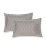 Grey Abstract 180 TC Polyester Double Size Bedsheet With 2 Pillow Covers