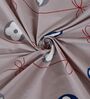Blue Abstract 180 TC Polyester Double Size Bedsheet With 2 Pillow Covers