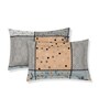 Grey Abstract 180 TC Polyester Double Size Bedsheet With 2 Pillow Covers