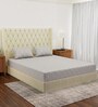 Grey Abstract 180 TC Polyester Double Size Bedsheet With 2 Pillow Covers