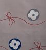 Blue Abstract 180 TC Polyester Double Size Bedsheet With 2 Pillow Covers