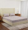 Blue Abstract 180 TC Polyester Double Size Bedsheet With 2 Pillow Covers