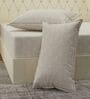 Beige Abstract 180 TC Polyester Double Size Bedsheet With 2 Pillow Covers