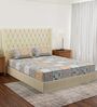 Grey Abstract 180 TC Polyester Double Size Bedsheet With 2 Pillow Covers