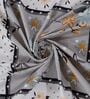 Grey Abstract 180 TC Polyester Double Size Bedsheet With 2 Pillow Covers