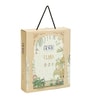 Beige Floral 180 TC Polyester Double Size Bedsheet With 2 Pillow Covers