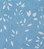 Blue Floral 180 TC Polyester Double Size Bedsheet With 2 Pillow Covers