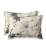 Cream Floral 180 TC Polyester Double Size Bedsheet With 2 Pillow Covers