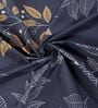 Blue Leaf 180 TC Polyester Double Size Bedsheet With 2 Pillow Covers