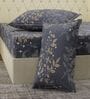 Blue Leaf 180 TC Polyester Double Size Bedsheet With 2 Pillow Covers