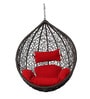 Clara Wicker Swing in Brown & Red Colour