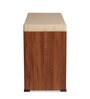 Claret Shoe Rack with Seating in Teak Finish