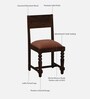 Clarion Sheesham Wood 4 Seater Dining Set In Provincial Teak Finish And Mocha Mousse Colour