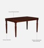 Clarion Sheesham Wood 6 Seater Dining Set In Honey Oak Finish