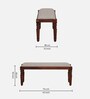 Clarion Sheesham Wood 6 Seater Dining Set In Honey Oak Finish With Bench