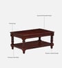Clarion Sheesham Wood Coffee Table In Honey Oak Finish