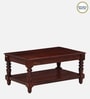 Clarion Sheesham Wood Coffee Table In Honey Oak Finish