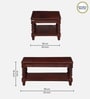 Clarion Sheesham Wood Coffee Table In Honey Oak Finish