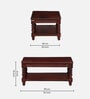 Clarion Sheesham Wood Coffee Table In Honey Oak Finish