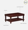 Clarion Sheesham Wood Coffee Table In Honey Oak Finish
