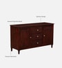 Clarion Sheesham Wood Sideboard In Honey Oak Finish