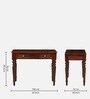 Clarion Sheesham Wood Writing Table In Honey Oak Finish With Drawers
