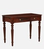 Clarion Sheesham Wood Writing Table In Honey Oak Finish With Drawers