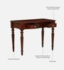 Clarion Sheesham Wood Writing Table In Honey Oak Finish With Drawers