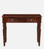 Clarion Sheesham Wood Writing Table In Honey Oak Finish With Drawers