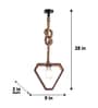 Clark Brown Solid Wood Single Hanging Light