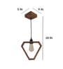 Clark Brown Solid Wood Single Hanging Light