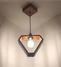 Clark Brown Solid Wood Single Hanging Light