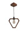 Clark Brown Solid Wood Single Hanging Light