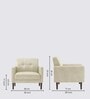 Clark Pu Leather 1 Seater Sofa In Beige Colour