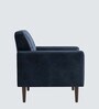 Clark Pu Leather 1 Seater Sofa In Blue Colour