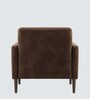 Clark Pu Leather 1 Seater Sofa In Dark Brown Colour