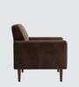 Clark Pu Leather 1 Seater Sofa In Dark Brown Colour