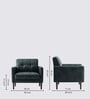 Clark Pu Leather Armchair in Grey Colour