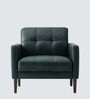 Clark Pu Leather Armchair in Grey Colour