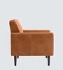 Clark Pu Leather 1 Seater Sofa In Tan Colour