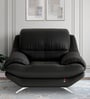 Durian Clarkson Leatherette 1 Seater Sofas in Black Colour