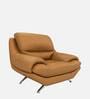 Clarkson Leatherette 1 Seater Sofas in Camel Brown Colour