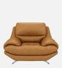 Clarkson Leatherette 1 Seater Sofas in Camel Brown Colour