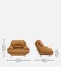 Clarkson Leatherette 1 Seater Sofas in Camel Brown Colour